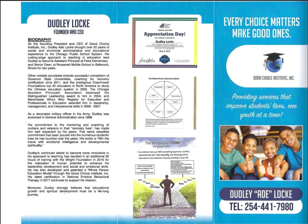 Good Choice Institute brochure — overview and mission